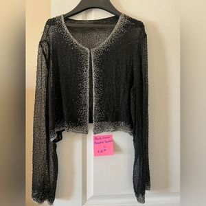 Black Silver Beaded Jacket